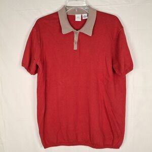 Vintage Armani Exchange Men XL Polo‎ Shirt Cotton Cashmere Short Sleeve Contrast